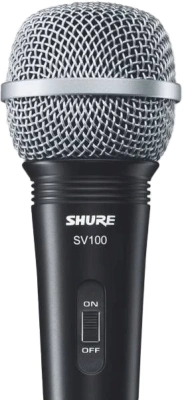 Микрофон проводной Shure SV100-A 4.5м черный/серебристый