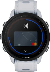 Смарт-часы Garmin Forerunner 955 33мм 1.3" корп.черный рем.белый разм.брасл.:130-220мм (010-02638-31)