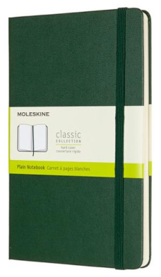 Блокнот Moleskine CLASSIC QP062K15 Large 130х210мм 240стр. нелинованный твердая обложка зеленый