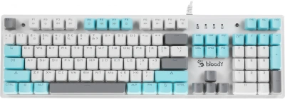Клавиатура A4Tech Bloody S515R механическая белый USB for gamer LED (подставка для запястий) (S515R ICY WHITE)