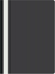 Папка-скоросшиватель Silwerhof Eco SE-PSE20/BLK A4 прозрач.верх.лист пластик черный 0.11/0.13