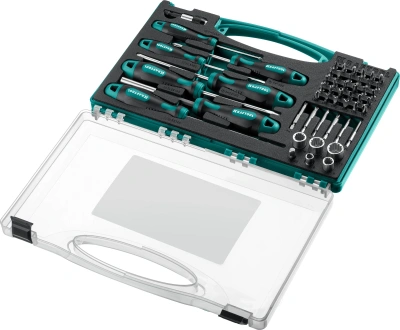 Набор отверток Kraftool 25815 в компл.:50 предметов жесткий кейс