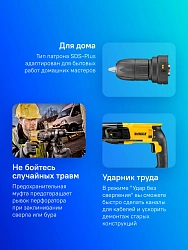 Перфоратор DeWalt D25134K-KS патрон:SDS-plus уд.:3Дж 800Вт