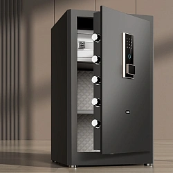 Сейф офисный Deli ET597 800x480x420мм электронный/ключевой/биометрический трейзер
