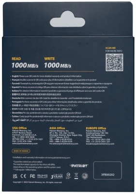 Накопитель SSD Patriot USB-C 512GB PTPL512GPEC Lite Transporter 2.5" красный