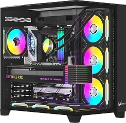 Корпус Formula Crystal Z9 черный без БП ATX 7x120mm 2xUSB3.0 audio bott PSU