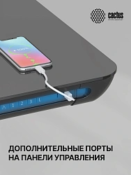 Стол для компьютера Cactus CS-EGD-BK-LED столешница закаленное стекло черный каркас черный 120x72x60см