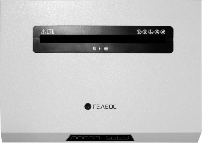 Шредер Heleos УА118-4 белый (секр.P-4) фрагменты 34лист. 118лтр. скрепки скобы пл.карты CD