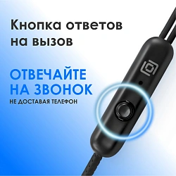 Гарнитура внутриканальные Оклик HS-S-250 1.2м черный проводные в ушной раковине (SS-E161)