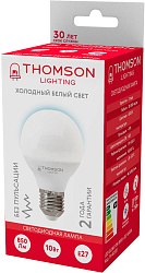 Лампа светодиодная Thomson TH-B2320 10Вт цок.:E27 шар 220B св.свеч.бел.хол. Globe (упак.:1шт)