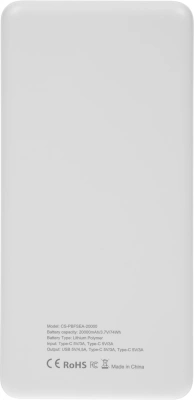 Мобильный аккумулятор Cactus CS-PBFSEA-20000 20000mAh 22.5W 4.5A USB-A/2xUSB-C белый