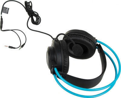 Наушники с микрофоном A4Tech Fstyler FH200i серый/синий 1.8м накладные оголовье (FH200I BLUE)