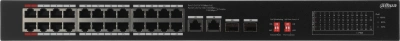 Коммутатор Dahua DH-S3226-24ET-375 (L2) 24x100Мбит/с 2x1Гбит/с 2xКомбо(1000BASE-T/SFP) 24PoE 375W неуправляемый