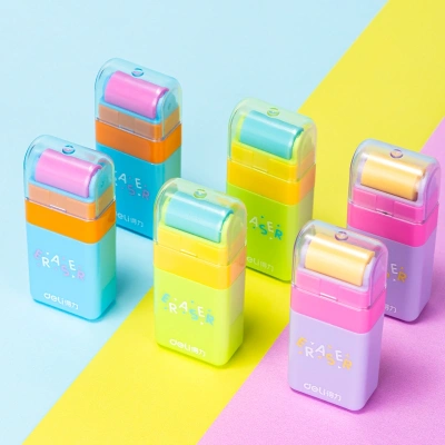 Ластик Deli VP154 60x26x16мм ПВХ ассорти