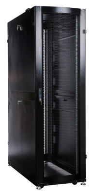 Шкаф серверный ЦМО ШТК-СП-48.6.10-48АА-9005 48U 600x1000мм пер.дв.перфор. 4 бок.пан. 1350кг черный