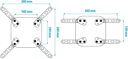 Кронштейн-адаптер для телевизора Kromax ADAPTER-200 черный 33"-43" макс.20кг настольный фиксированный