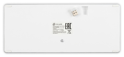 Клавиатура Оклик 855S серебристый USB беспроводная BT/Radio slim Multimedia (1696464)
