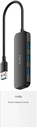 Разветвитель USB 3.0 Cudy UH40A 4порт. черный