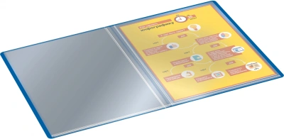 Папка с 40 прозр.вклад. Silwerhof Eco A4 пластик 0.5мм синий