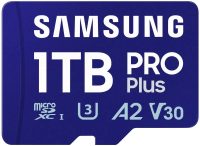 Флеш карта microSDXC 1TB Samsung MB-MD1T0SA Pro PLUS V30 A2 + adapter