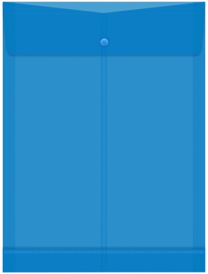 Конверт на кнопке Бюрократ -PK870 A4 вертик. расшир. пластик 0.18мм ассорти