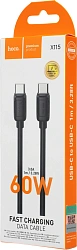 Кабель Hoco X115 51998 USB-C-USB-C 1.2м черный