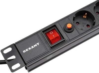 Блок распределения питания Rexant 04-0104-1 гор.размещ. 8xCEE7/4 базовые 16A CEE7/7 2м