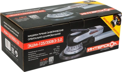 Эксцентриковая шлифмашина Интерскол ЭШМ-125/350ВЭ 5,0 350Вт D125мм (798.1.1.70)
