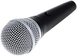 Микрофон проводной Shure PGA48-QTR-E 4.6м черный/серебристый