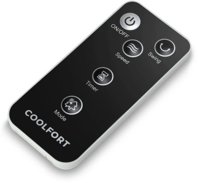 Вентилятор настольный Coolfort CF-2019 40Вт скоростей:3 ПДУ белый/фиолетовый