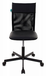 Кресло Бюрократ CH-1399 черный Leather Black экокожа/сетка крестов. металл