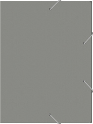 Папка-короб на резинке Бюрократ -BA25/05GREY пластик 0.5мм корешок 25мм A4 серый