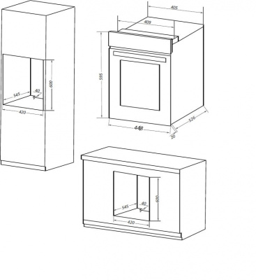 Духовой шкаф Электрический Maunfeld EOEM516B черный