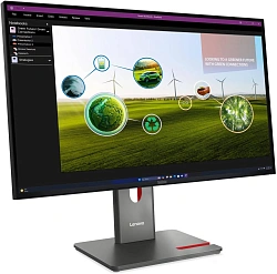 Монитор Lenovo 27" ThinkVision P27Q-40 черный IPS LED 4ms 16:9 HDMI матовая HAS Piv 1500:1 350cd 178гр/178гр 2560x1440 24Hz DP Quad 2K (1440p) USB 6.4кг