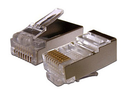 Коннектор Lanmaster (TWT-PL45/S-8P8C-6) STP кат.6 RJ45 (упак.:100шт)