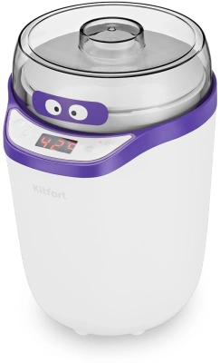 Йогуртница Kitfort КТ-2077-1 25Вт упр.:электрон. фиолетовый/белый