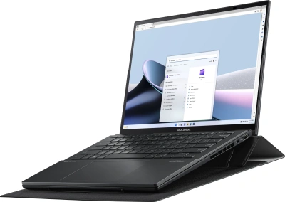 Ноутбук Asus ZenBook Duo UX8406CA-PZ212X Core Ultra 9 285H 32Gb SSD1Tb Intel Arc 140T 14" OLED Touch 3K (2880x1800) Windows 11 Pro grey WiFi BT Cam Bag (90NB14X1-M00BE0)