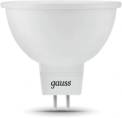 Лампа светодиодная Gauss Black 7Вт цок.:GU5.3 рефлек. 220B св.свеч.бел.нейт. MR16 (упак.:10шт) (101505207)
