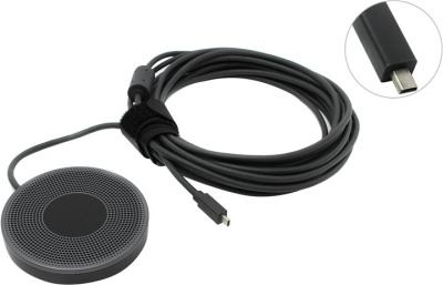 Микрофон проводной Logitech MeetUp 6м черный