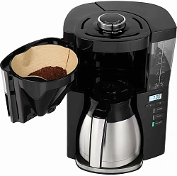 Кофеварка капельная Melitta Look V Therm Timer Black Filter 1000Вт черный/нержавеющая сталь