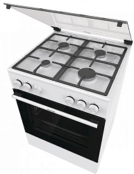Плита Газовая Gorenje GG6A11WF белый (стеклянная крышка) реш.чугун
