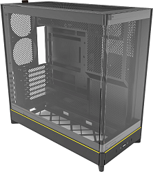 Корпус Montech HS02 черный без БП ATX 8x120mm 2xUSB3.0 audio