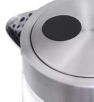 Чайник электрический Kitfort КТ-617 1.5л. 2200Вт серебристый/черный корпус: стекло/металл