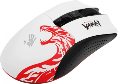 Мышь A4Tech Bloody R90 Plus Naraka белый/рисунок оптическая 5000dpi беспров. USB 7but