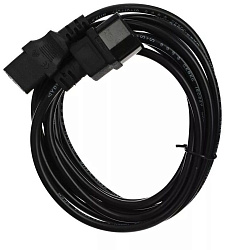 Кабель-удлинитель Premier 5-284 IEC C13 Евровилка угловой 3м (5-284(1.0) 3.0) черный (Bulk)