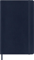 Блокнот Moleskine CLASSIC SOFT QP617B20 Large 130х210мм 192стр. клетка мягкая обложка синий сапфир