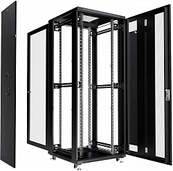 Шкаф коммутационный Cabeus (ND-05C-42U80/80-BK) напольный 42U 800x800мм пер.дв.перфор. задн.дв.перфор. 800кг черный 700мм 2055мм IP20 сталь