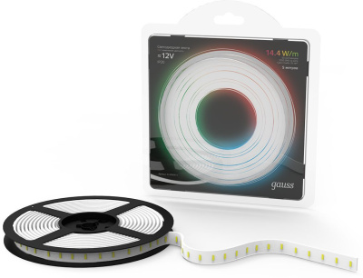 Лента светодиод. Gauss SMD 5м (312000414)