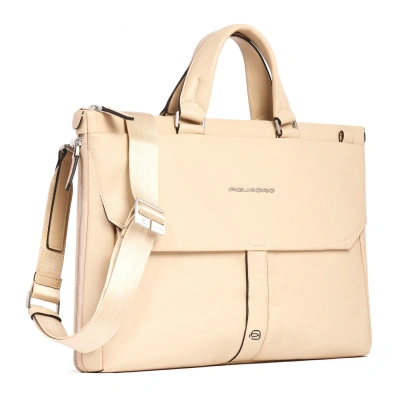 Деловая сумка женская Piquadro Than CA4021S135/BE с отделением для ноутбука бежевый натур.кожа