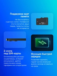 Смартфон Samsung SM-A065F Galaxy A06 64Gb 4Gb черный моноблок 3G 4G 2Sim 6.7" 720x1600 Android 14 50Mpix 802.11 a/b/g/n/ac GPS GSM900/1800 GSM1900 A-GPS microSD max1024Gb